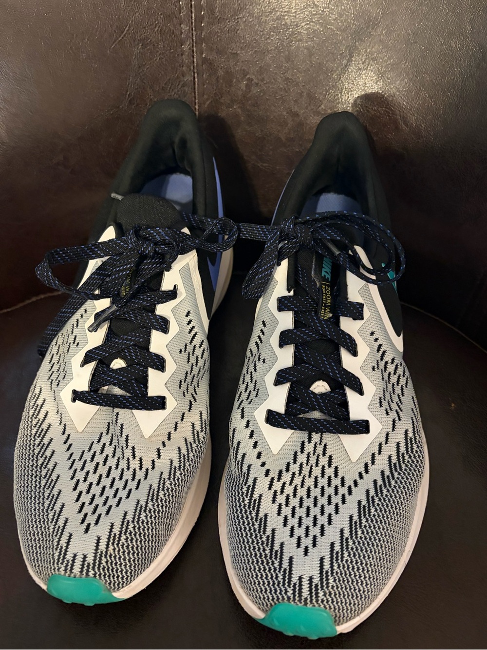 Nike women’s running shoes sneakers size US 9 air zoom winflo black gray teal - Picture 2 of 11